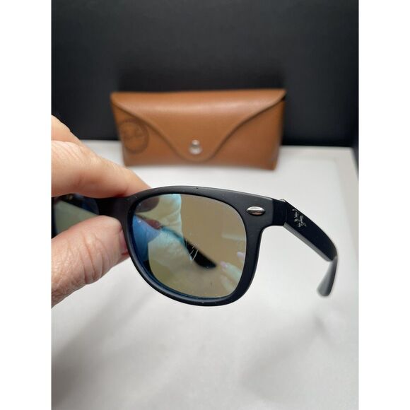 Ray-Ban RJ 9052S 100S/55 Black Mirrored Authentic Kids Sunglasses Ray Ban 47-15 - Picture 5 of 8